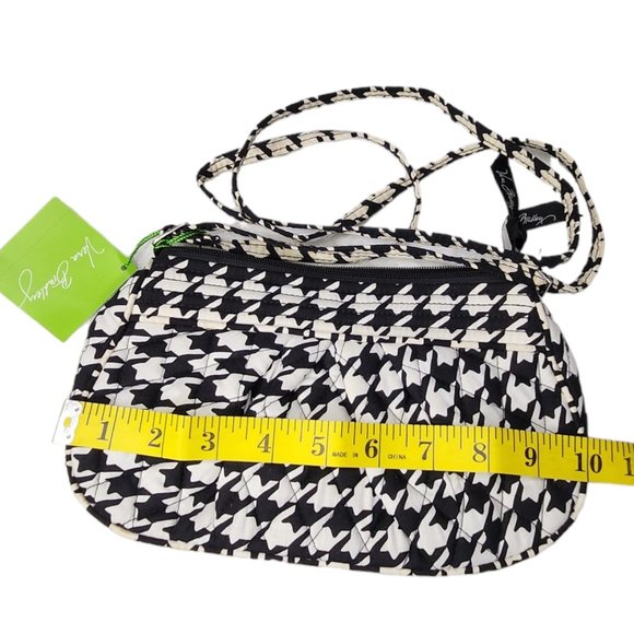 Vera Bradley Black & White Houndstooth Mini Bag Adjustable Strap Crossbody - Picture 5 of 6